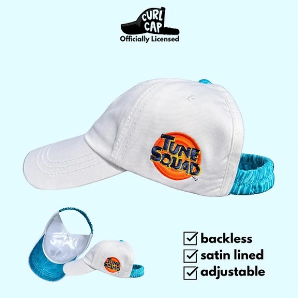 Space Jam CURLCAP backless Baseball Hat for natural hair NWT